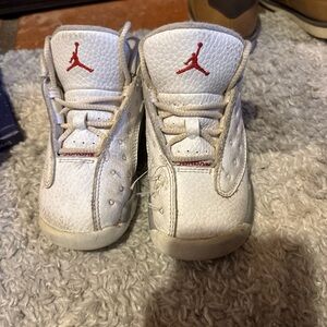 Jordan Baby Sneakers in White and Red
